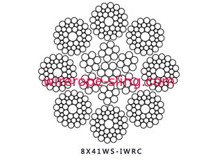 الخطوط الملاحية المنتظمة أسلاك الفولاذ حبل 8x41WS IWRC عالية الأداء المضغوط لرافعة حوض