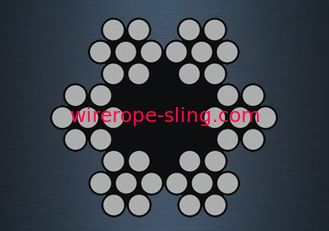 6x7 (6/1) أسلاك الفولاذ المجلفن مقاومة التآكل عالية قوة كسر