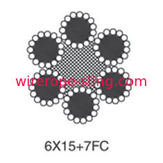 تجميع الصلب المجلفن سلك حبل جولة 6 X 15 + 7fc مع مرونة عالية