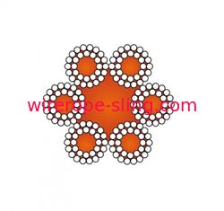 صيد السمك جولة ستراند أسلاك الفولاذ كابل 6 × 24 لتربية الخط / الرفع