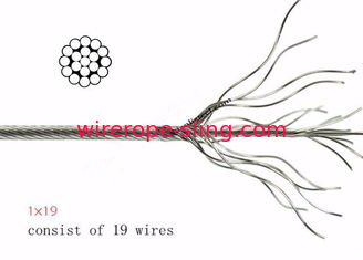1 × 19 البحرية الصف الفولاذ المقاوم للصدأ الكابل مع ممتازة كسر الحمولة