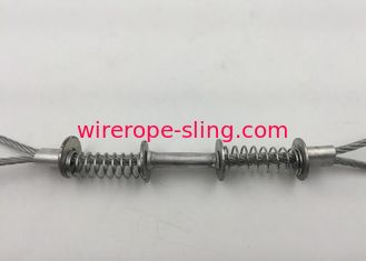 3.2mm سلك حبل السلامة وحبل ، حبال أسلاك الفولاذ المغلفنة مع طول حلقة