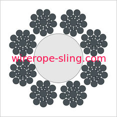 Fc / Iwr Core فولاذيّ سلك حبل لرفع، مضغوط سلك حبل كبل 73121000