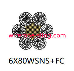 كبل فولاذي مجلفن منخفض الإرتفاع متوازي 6 X 80 Wsns للرافعة