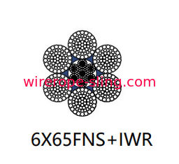 مرونة عالية غير القابل للصدأ سلك حبل 6 X 65 Fns مع 60MM إلى 120MM القطر
