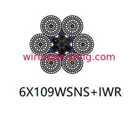 Ratory Drilling Rig Steel Wire Cable، 6 X 109 Wsns Rotation Resistant Rope