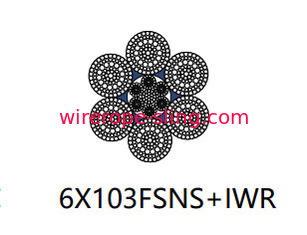 متعدد الطبقات أسلاك الفولاذ حبل الخطي الاتصال 6 X 103 Fsns للحفرة Ratory