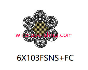 متعدد الطبقات أسلاك الفولاذ حبل الخطي الاتصال 6 X 103 Fsns للحفرة Ratory