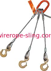 ثلاثة أرجل سلك كابل حبال العين السنانير مع المزالج السلامة 1-3 / 4 "مستطيل ماستر رابط