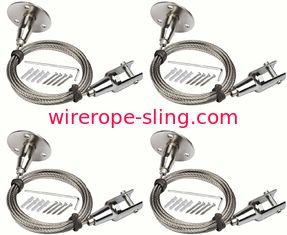 4PCS 2MM X 6.5 قدم سلك حبل الفولاذ المقاوم للصدأ مع الجمعية سترة واقية من البلاستيك