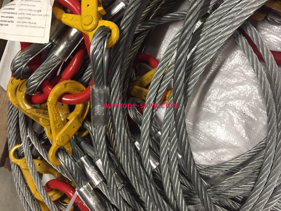 الصلب 4 الساق سلك حبل الرافعة 9/16 &quot;X 13.12&quot; قدم تأثير المقاومة مع 4 الاستيلاء على خطاف