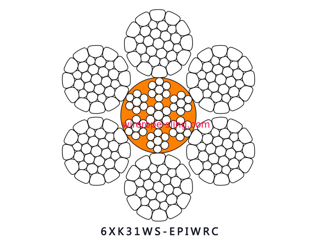 مدمج أسلاك الفولاذ حبل 6 X K31WS - EPIWRC خففت الأساسية مع البلاستيك حقن الصلب الأساسية