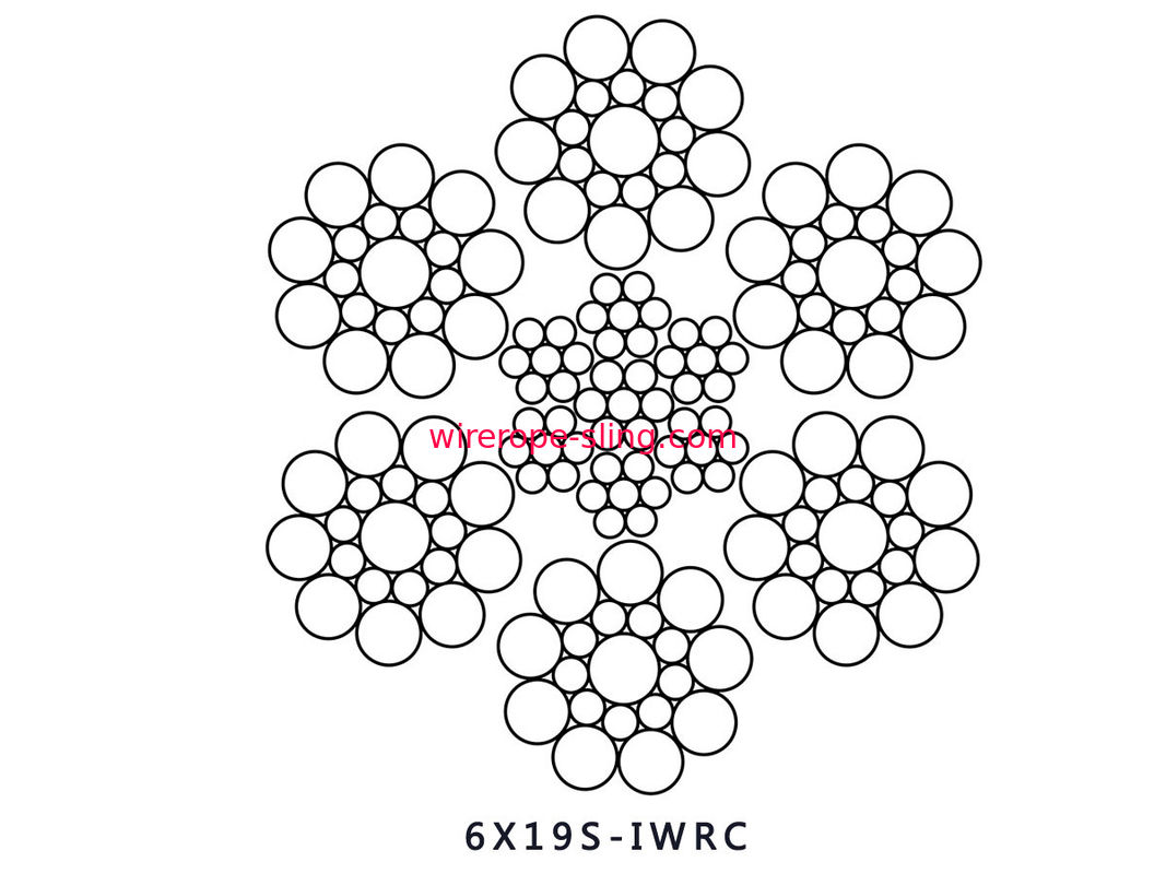 6 X19S أسلاك الفولاذ ارتداء حبل - مقاومة مع انتقال لمسافات طويلة