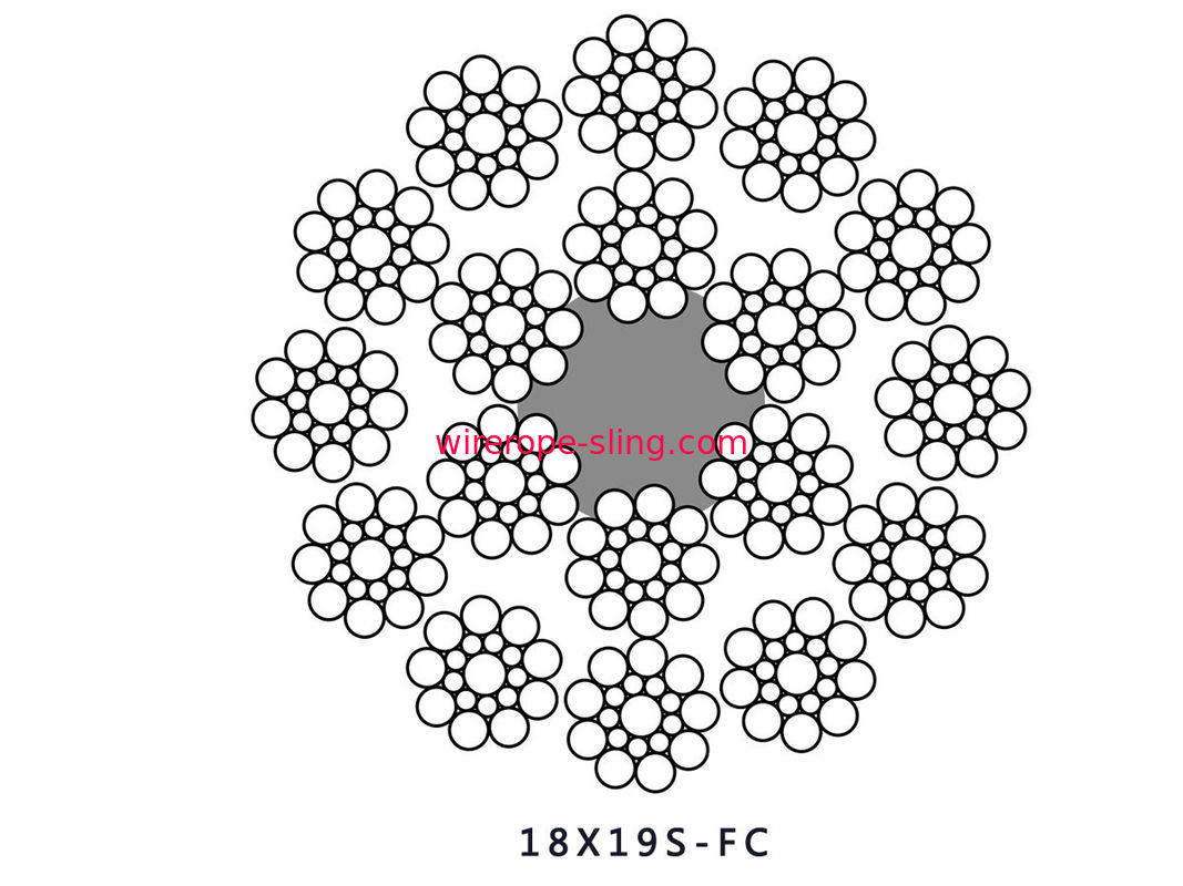 18X19S FC رفع سلك حبل عامل الأمان الكبير ليونة 1960 قوة الشد