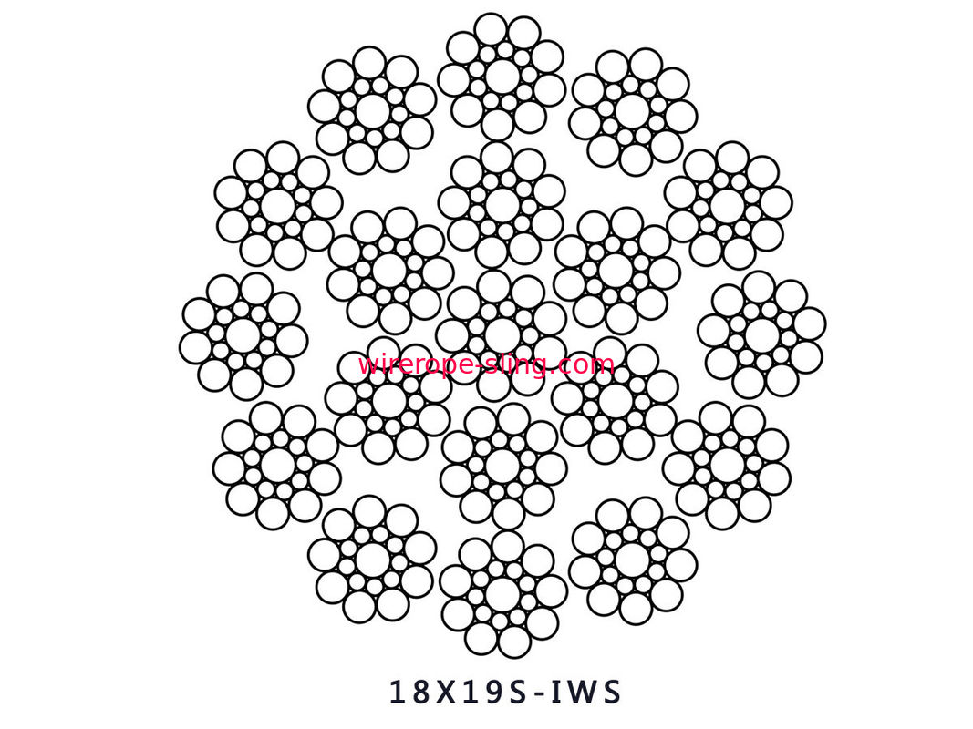 18X19S IWS أسلاك الفولاذ حبل مكافحة التعب قوة مع بكرة خشبية التعبئة