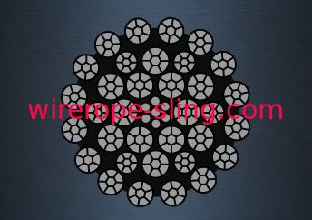 35X7 (6/1) سلك حبل المغلفنة خفيفة الوزن عامل سلامة كبير طويل خدمة الحياة