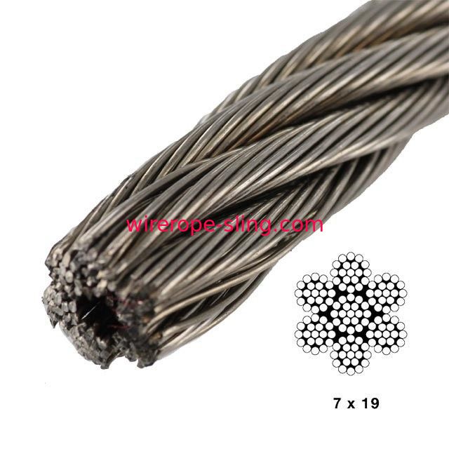 7 X19 Aircraft Cable 500 Ft Break Strength 4200lb الكربون الصلب الفينيل المغلفة