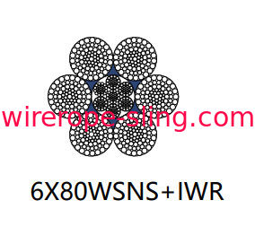 كبل فولاذي مجلفن منخفض الإرتفاع متوازي 6 X 80 Wsns للرافعة