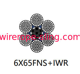 مرونة عالية غير القابل للصدأ سلك حبل 6 X 65 Fns مع 60MM إلى 120MM القطر