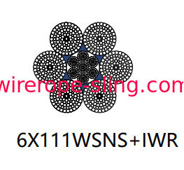 مدموغ حبل فولاذي مجدولة عالية الأداء 6 X 111 Wsns Iso9001 Approval