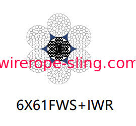 متوازي معزل سلك فولاذي حبل 6 X 61 Fws لا مجوف أقسام للتعدين