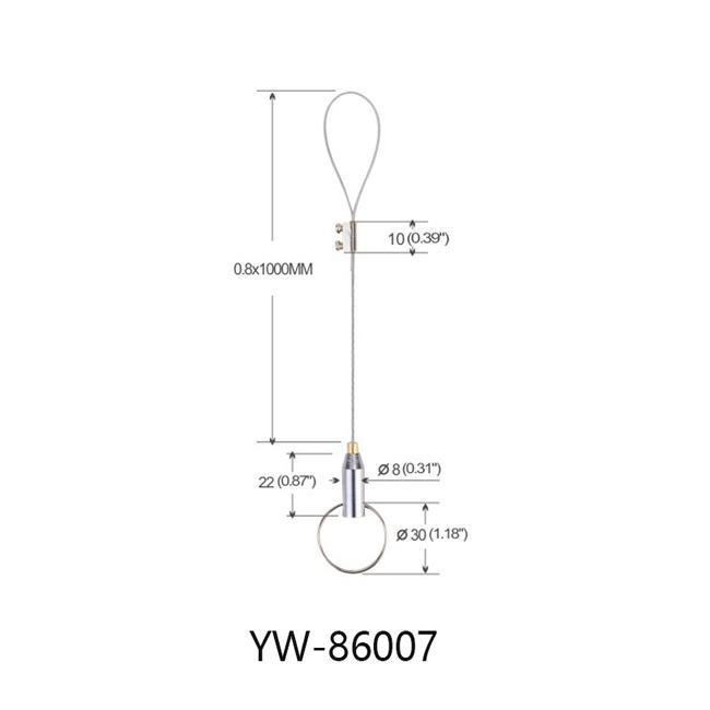 اdjustable Loop اnd Loop Ceiling Rail Hanging System 0.8mm*1000mm YW86007 0