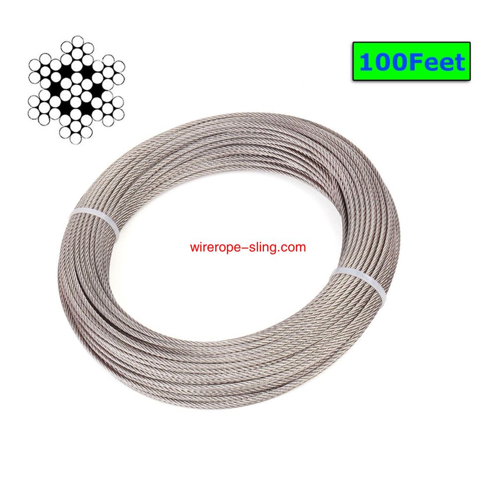البحرية 3mm الفولاذ المقاوم للصدأ طائرة سلك حبل ، كابل سطح السفينة الدرابزين كيت ، 7x7-100 قدم