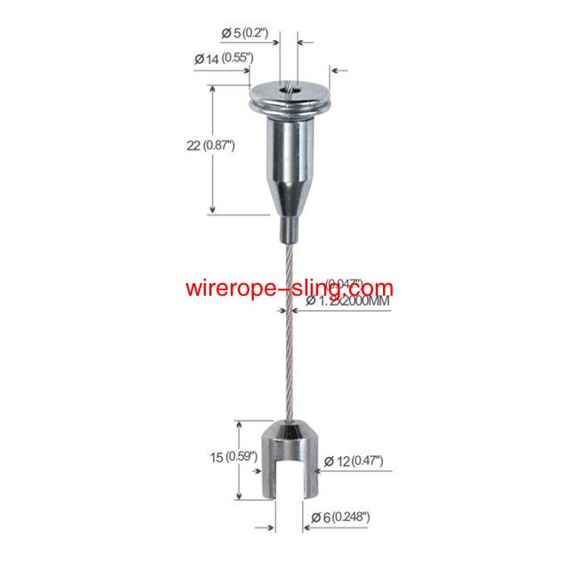 عزل الصوت لوحة الأسلاك نظام التعليق ، قابل للتعديل طول 2000mm yw86004