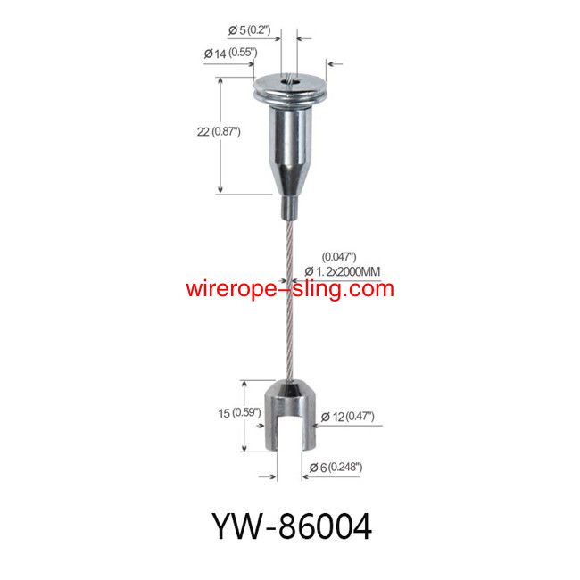 عزل الصوت لوحة الأسلاك نظام التعليق ، قابل للتعديل طول 2000mm yw86004
